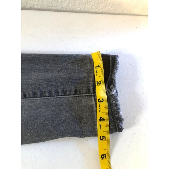 MOSSIMO- WOMENS GREY HIGH RISE JEGGINGS POWER STRETCH JEANS DISTRESS HEM SIZE 4 - Picture 4 of 6
